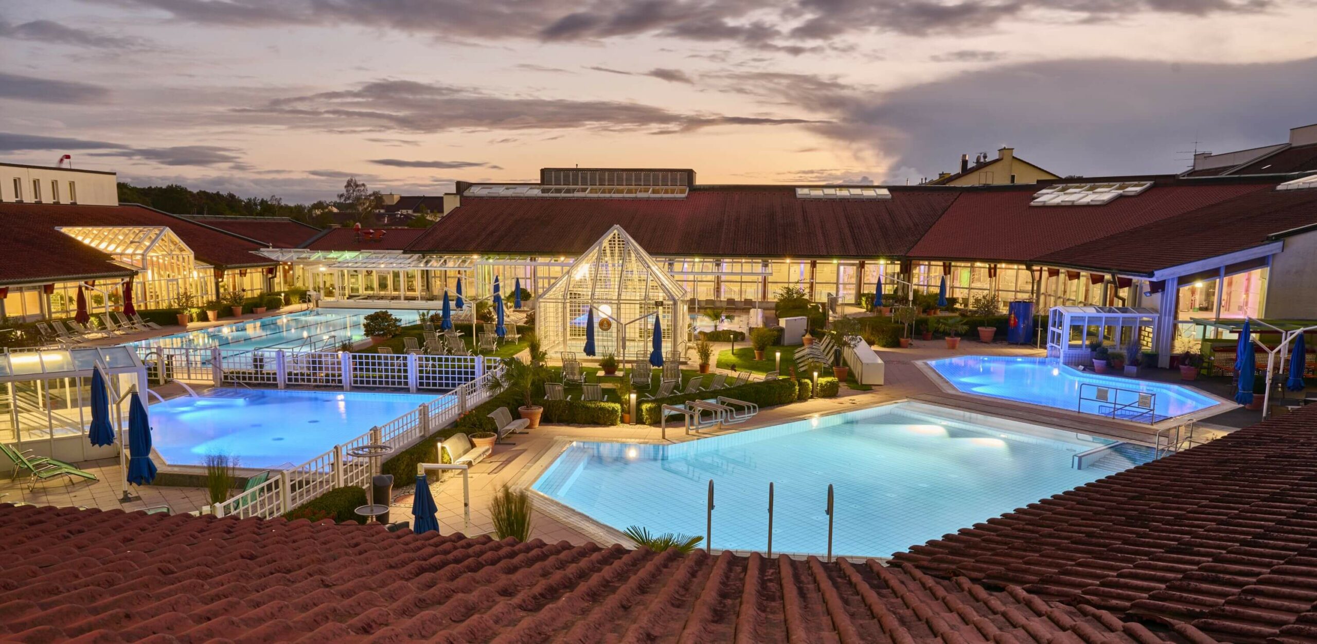 Abendstimmung in der Limes-Therme Bad Gögging