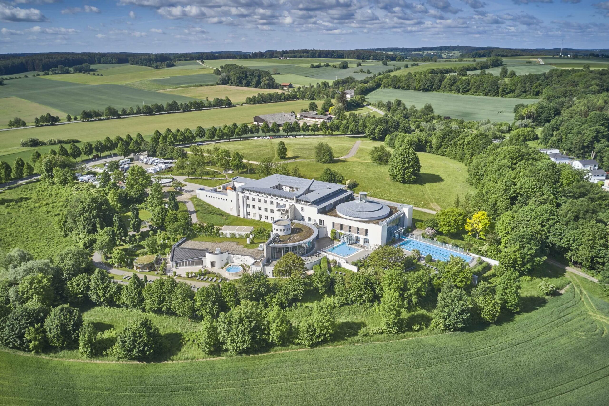 Kaisertherme aus der Luft Bad Abbach